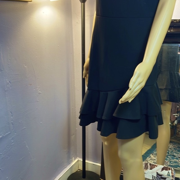 H&M Ruffles, Asymmetrical Hem Black Dress size Large - Picture 5 of 9